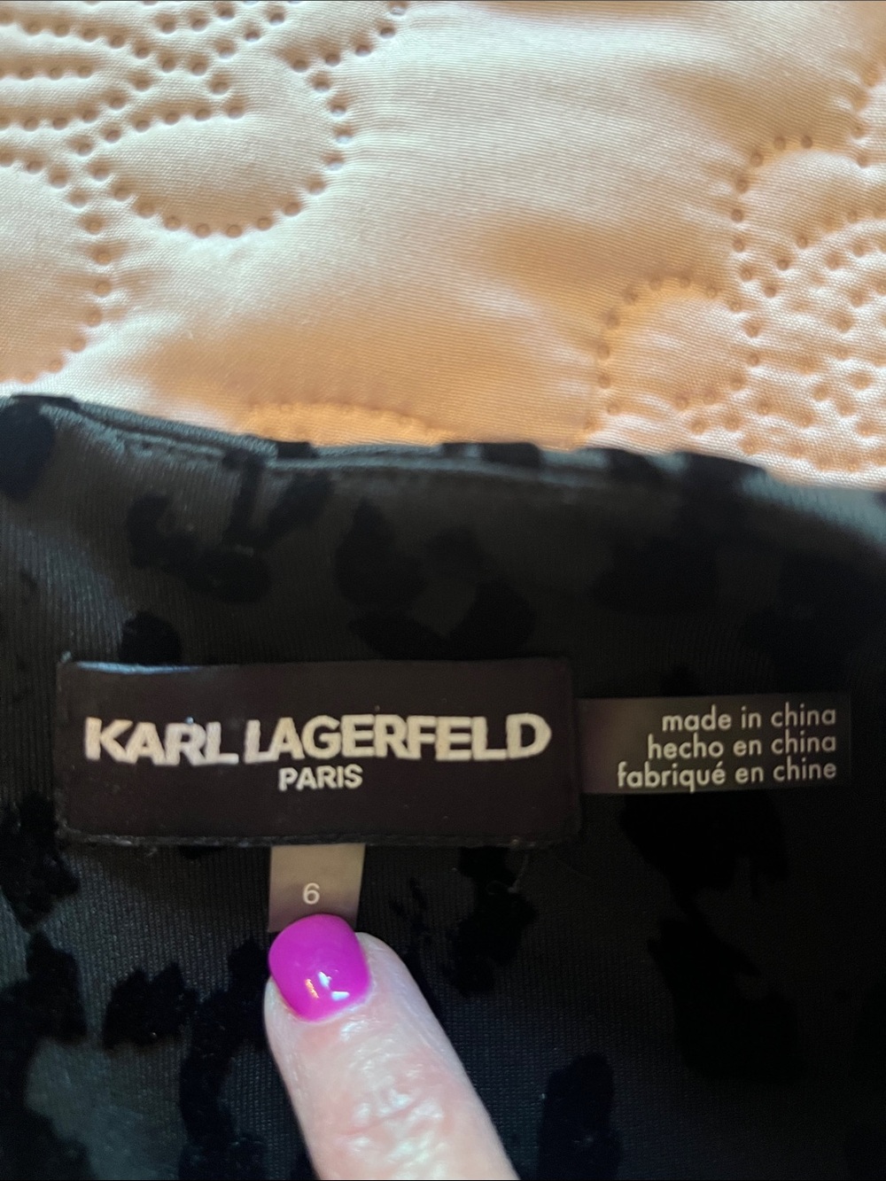 Karl Lagerfeld Velvet Leopard Fit & Flare Dress - Picture 7 of 9